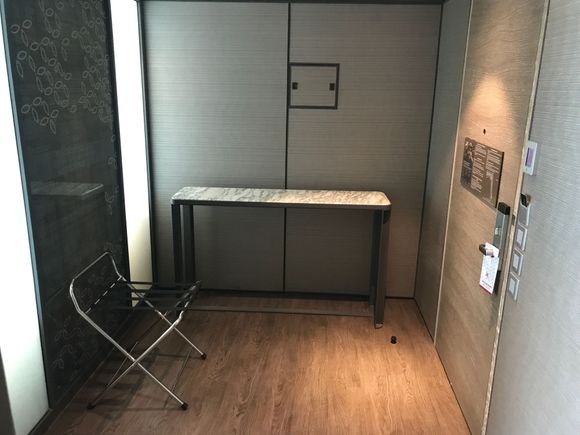 Entry into the room
Room is allows access to bathroom directly from entry or from the bedroom