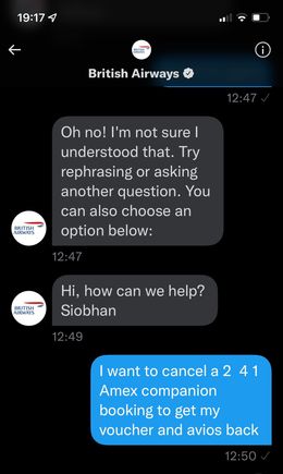 That was 30 hours ago, resolved over the telephone in under 15 minutes