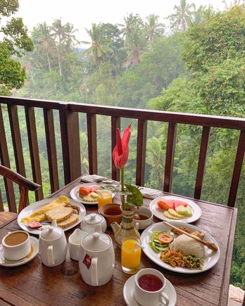 Breakfast at private balcony
