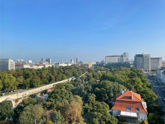 View over Stadtpark from the Studio Suite