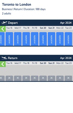 Every one of the No flights available on the return DOES have multiple seats if you search the other way