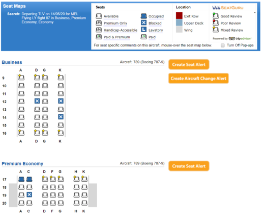 Business and Premium Economy