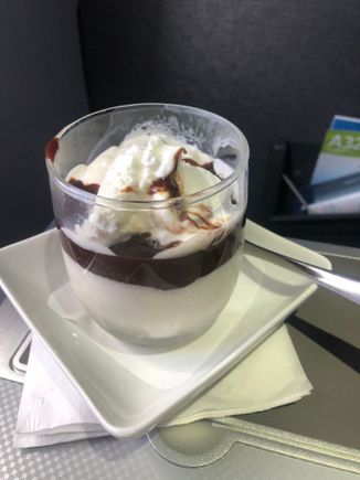 A sad looking ice cream sundae