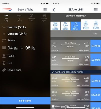 Prices with return <1 week