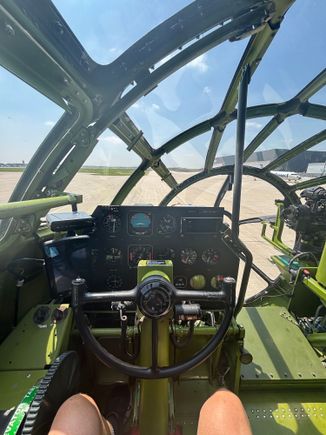 Sat in the Captain’s seat on the ground 