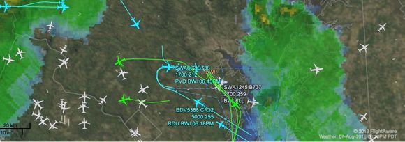Airport ops at BWI while we were on the ground at IAD.