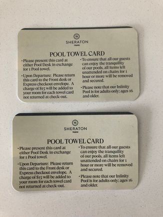 Towel card back