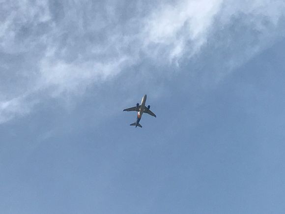 Plane flying overhead