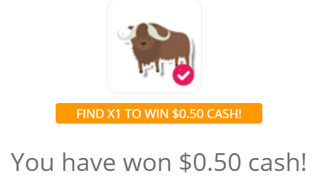 Won $0.50!