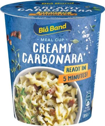 AY Euro flights Y class Pasta Carbonara