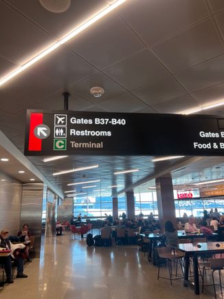 Signage in the food court by the old AC wing 
