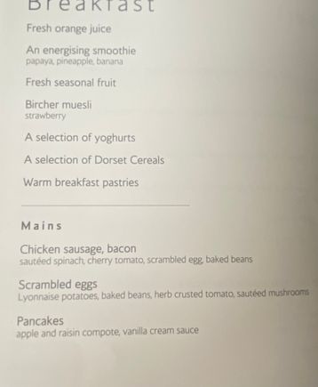 I had the smoothie a bit watery but fine. Mrs B was greedy and had the breakfast which she enjoyed.