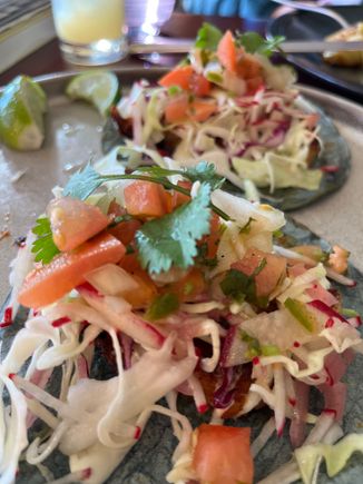 Fish tacos (lunch)