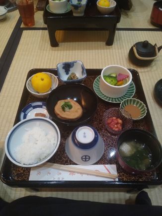 Only hot item was the soup, which was miso with added tofu-like stuff.