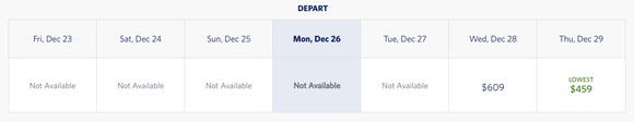 Availability from {ATL,DTW,MSP}-LAS on DL
