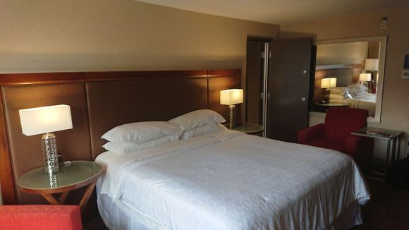 Bedroom of the suite.