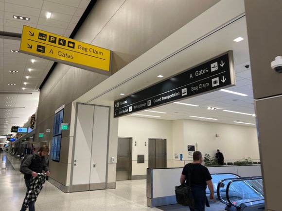 Starting the long walk to baggage claim