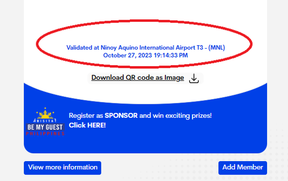 The Validation time is around the time I passed through immigration