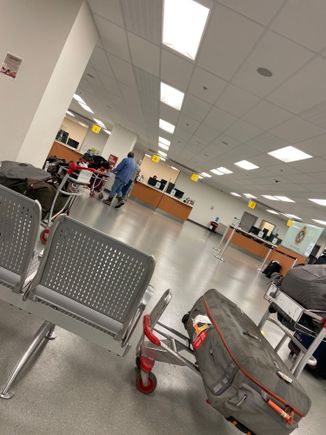 I waited almost two hours because of all these Americans with firearms and started to get very sick at this point. I was throwing up and feeling super nauseous. They put me into quarantine and another covid test 