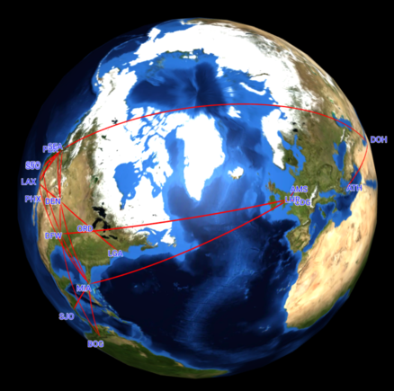 This year's flight paths.