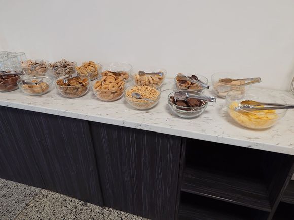 No proper food, even barely – this is what you get. And it’s not like you can go out in the public areas to get good options either. Just eat before you arrive is the idea.