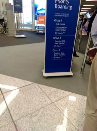 Helpful sign for you from ATH.... There were 5 of us in group 3 on a 767. 