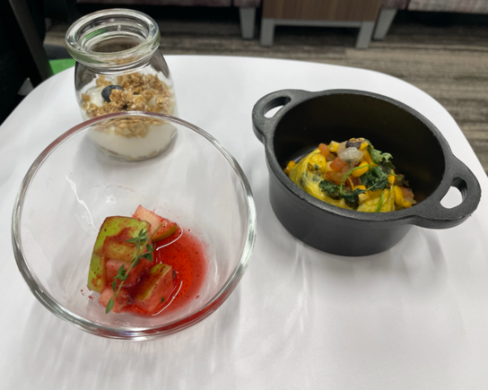 A few of the dishes on offer this morning
