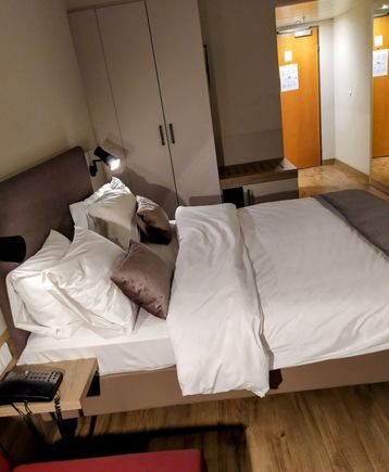 The same room taken from a different angle, while standing near the window 
