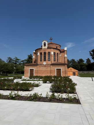The “church” on the island. There is nothing religious inside and is used as an event space, so I must presume this used to be a church.