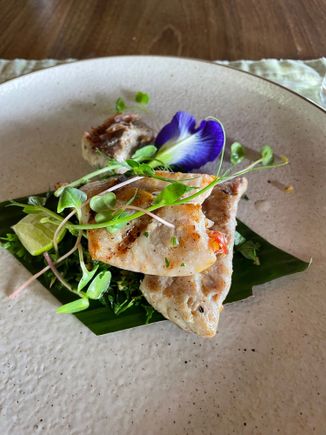 Grilled fish dish. 