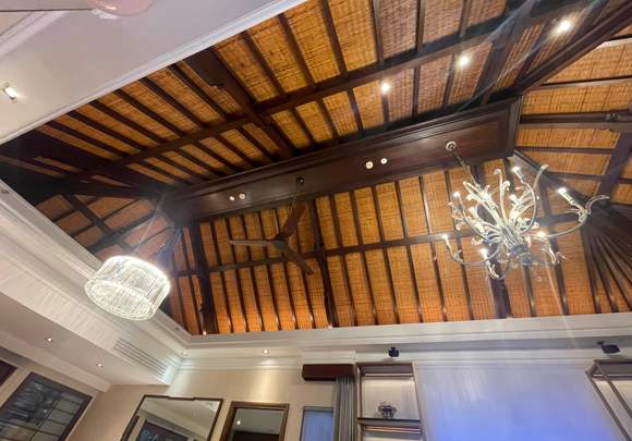 Vaulted traditional Balinese ceiling