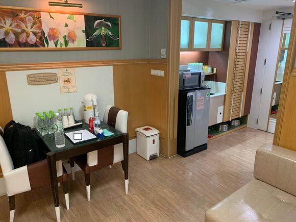 Fridge and Microwave.