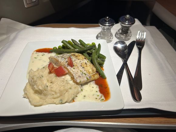 Seared Halibut - surprisingly good!
