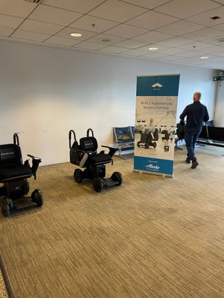 The wheelchairs hangout in D Concourse around D2