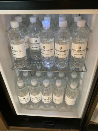 Bottles of water : you can also get these at the gym