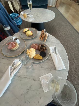 Breakfast on the CCR terrace. 