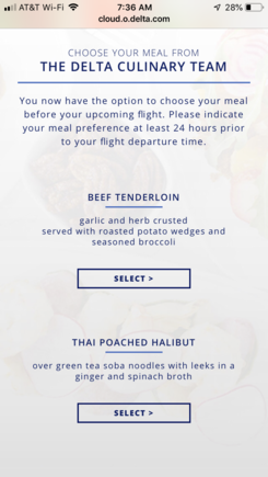 Received the pre-order email for SLC-CLT three days before departure.  Pretty good options in my opinion.