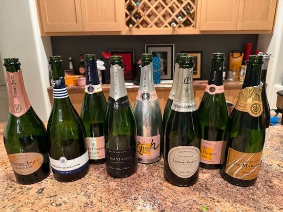 Actually, it was last night at our annual Champagne party. 