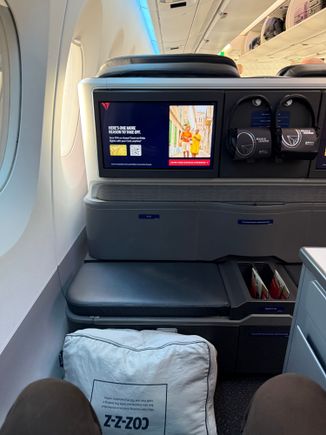 Quite comfortable though and no cubby holes!  As a fall person, I dislike Polaris unless it’s the bassinet seats in row 1 and 9.  