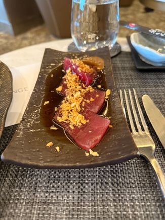 Yellowtail tuna - highlight of the meal