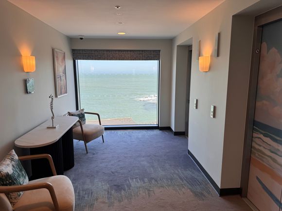 Lift area overlooking the sea