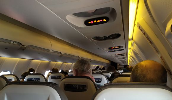 A reminder of the interior of the CityLine planes 