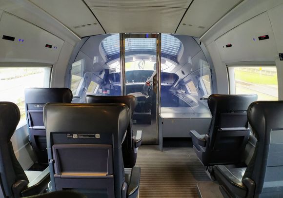 Interestingly, it was possible to peer out the front of the train in the front 1st class carriage 
