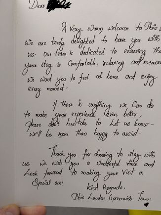 Lengthy message in the card!