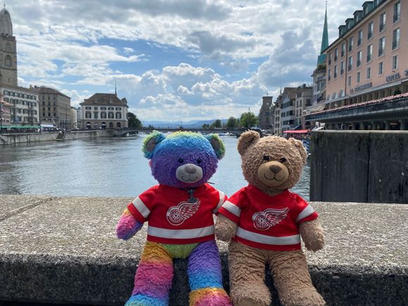 Robin and Cheddar on The Limmat