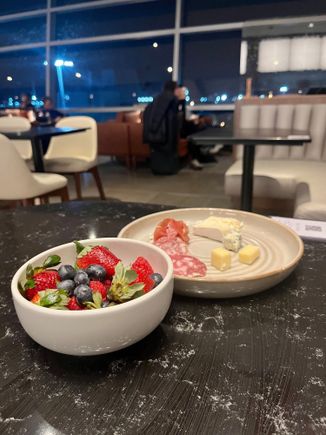 Berries and charcuterie. Forgot to take pics of any other food.