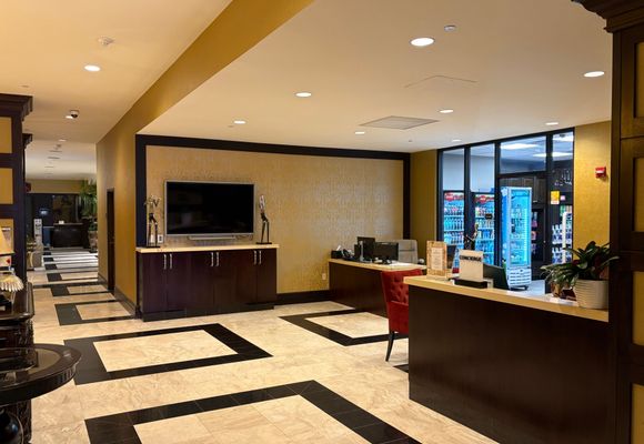 There's a corner for the concierge  