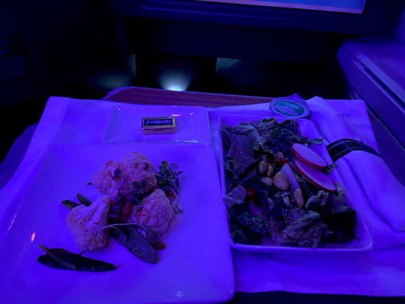 American Airlines salad and appetizer Maui to Dallas