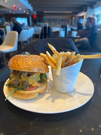 Lounge burger - fries was good