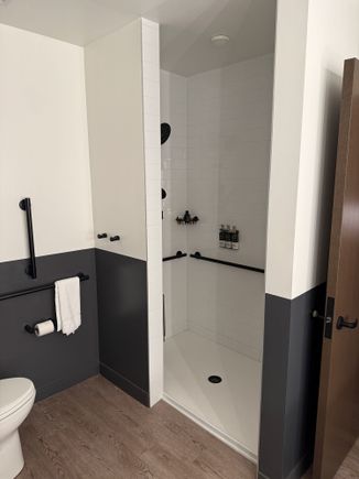 Shower and toilet